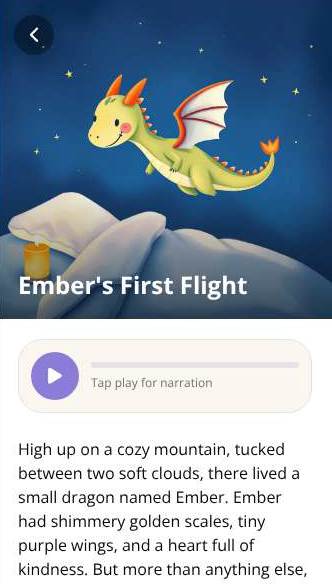 Ember’s First Flight in the actual Dreamweaver app